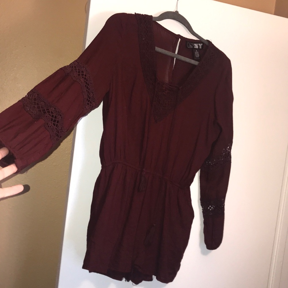 Maroon Romper